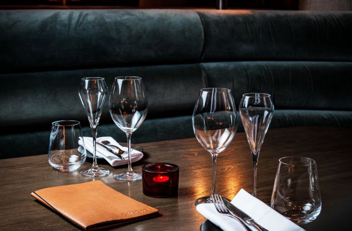 Fine dining table setting gaucho