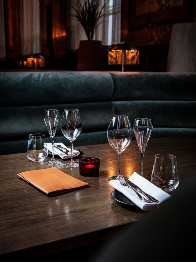 Fine dining table setting gaucho