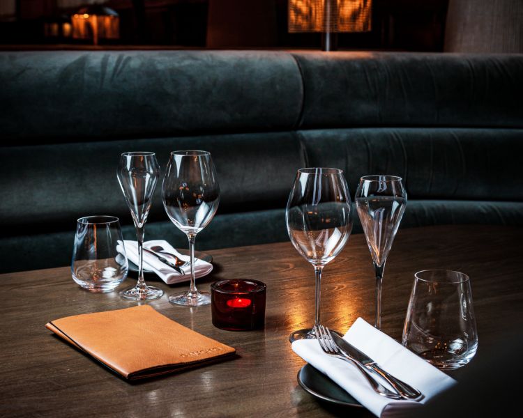 Fine dining table setting gaucho