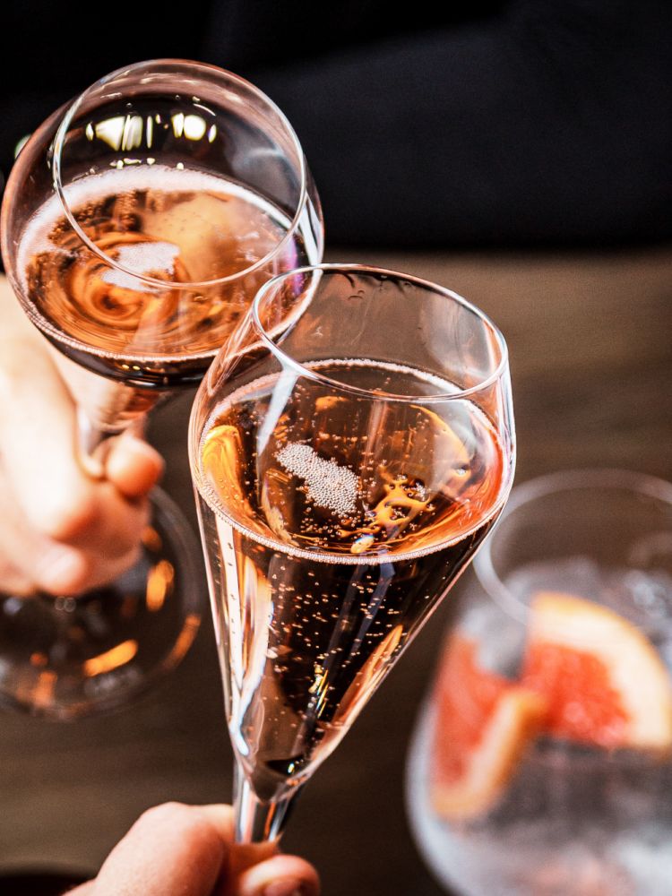 Glasses of prosecco
