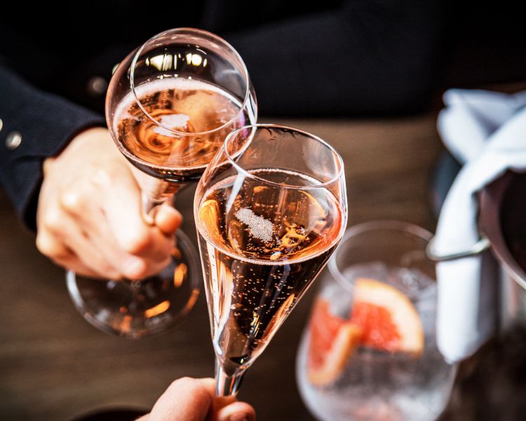 Glasses of prosecco