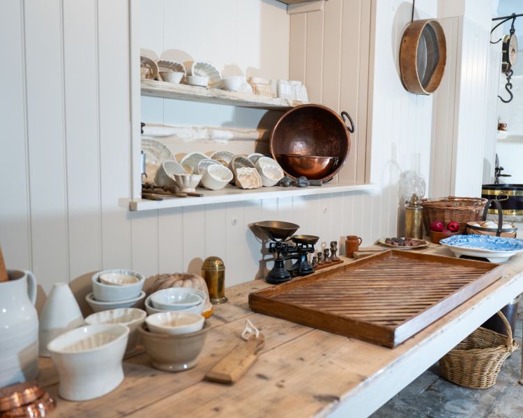 part of the kitchen from the life below stairs exhibition at blenheim palace