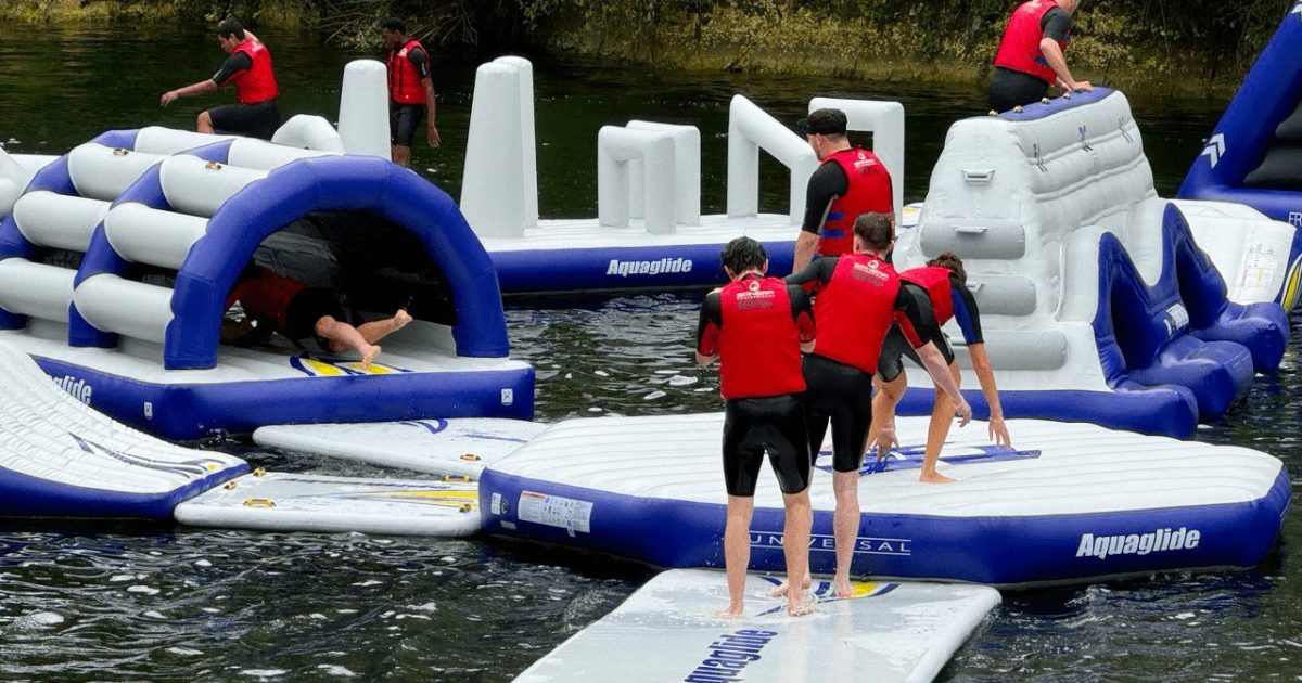 Inflatable Obstacle Course Giant Inflatable Water Park 35m X 40m